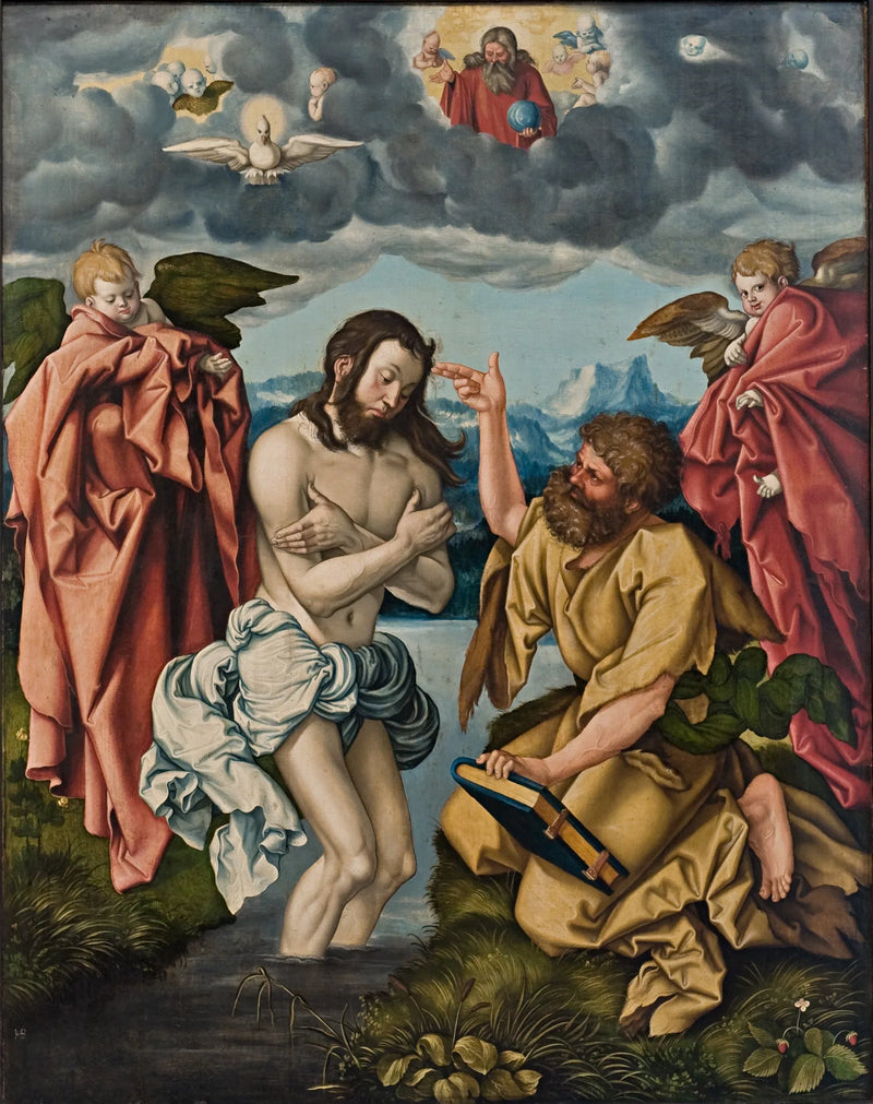 Retabel av Saint Jean: Dopet av Kristus - Hans Baldung Grien