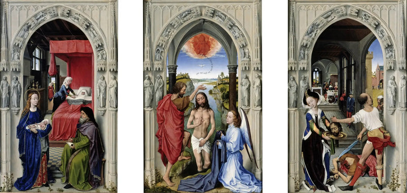 retabel av Saint Johannes Döparen - Rogier van der Weyden