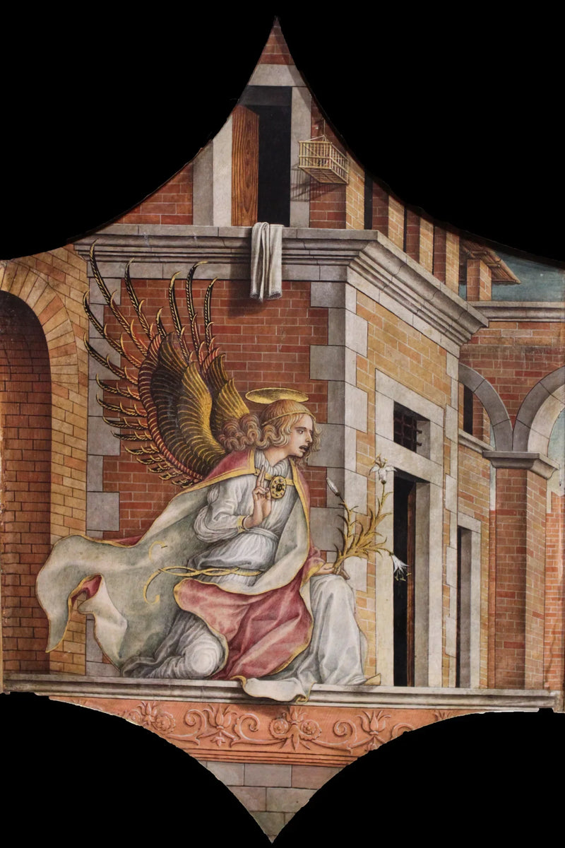 Retabel av San Domenico: Annunciationsängeln - Carlo Crivelli