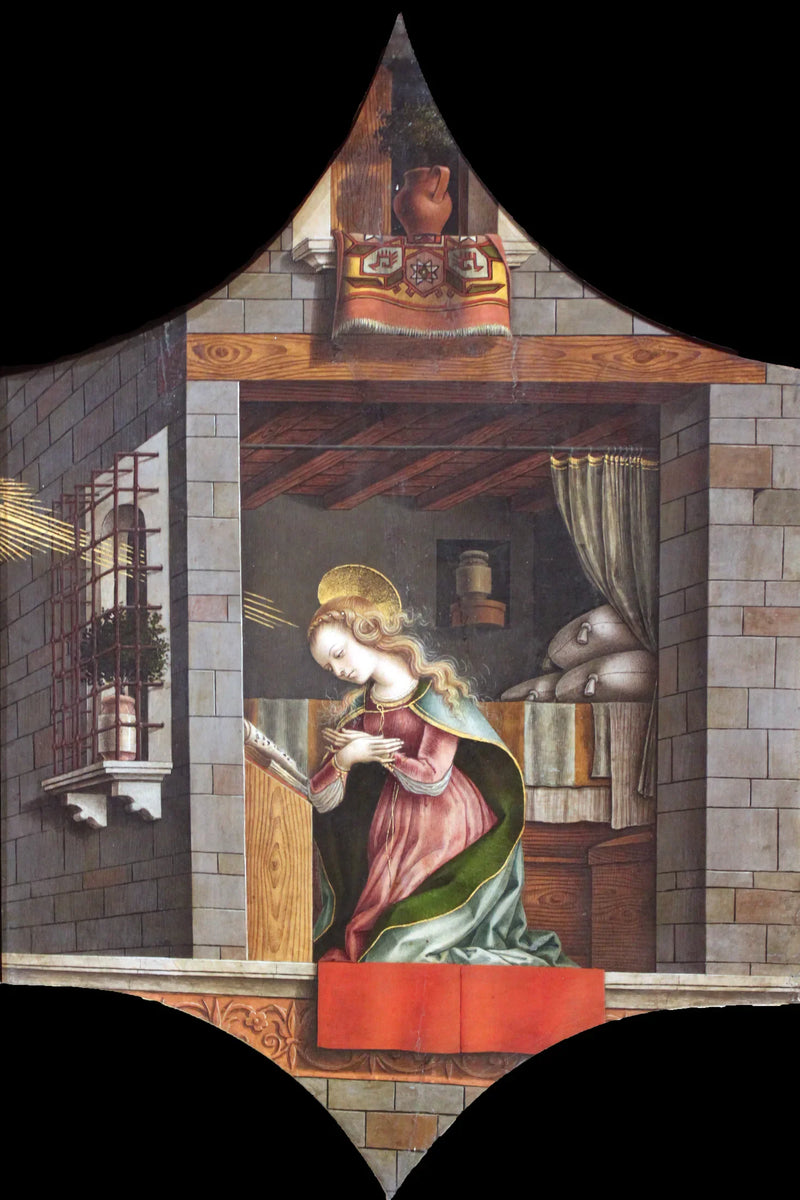 Retabel av San Domenico: Jungfru Annunciatrisan - Carlo Crivelli