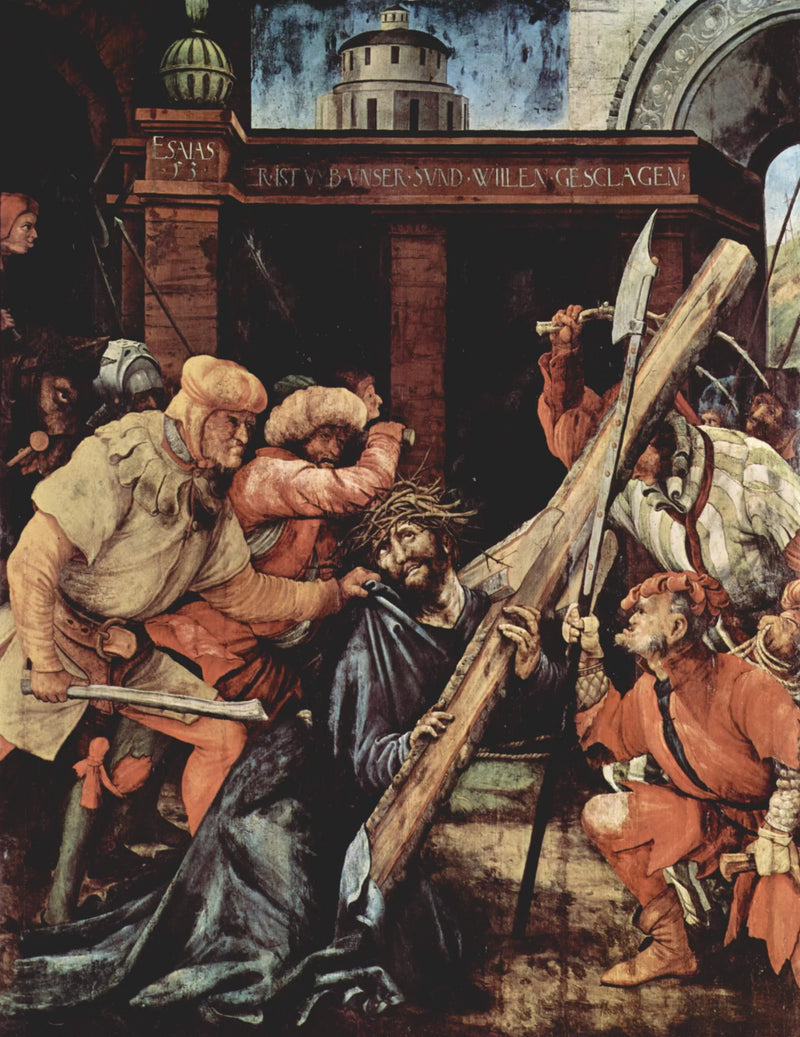 Retabel från Tauberbischofsheim: Kristus med korset - Matthias Grünewald