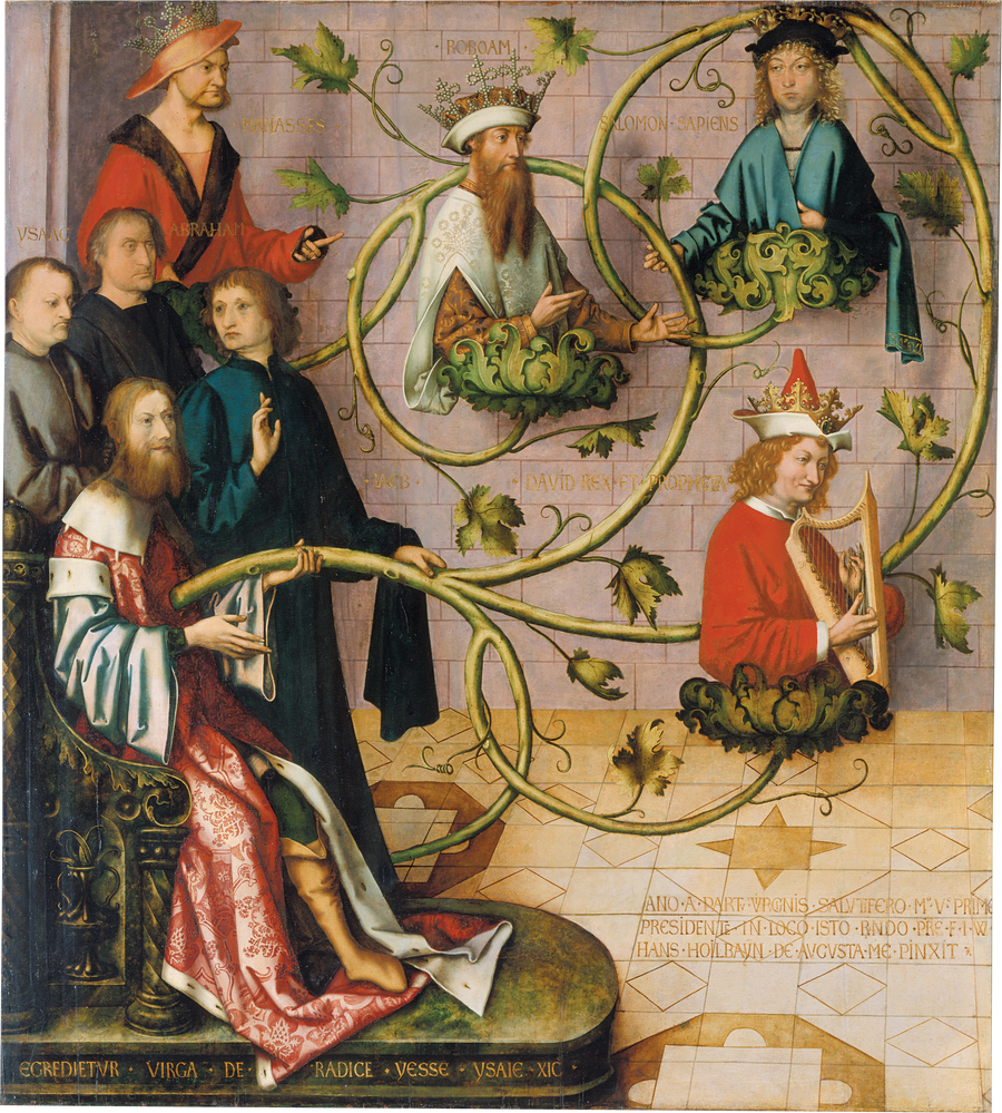 Dominikanskt altarskåp från Frankfurt: Jessé-trädet (nedre del) - Hans Holbein den äldre