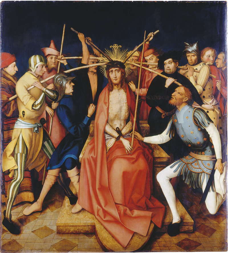 Dominikanskt altarskåp från Frankfurt: Kristus med kronor av törne - Hans Holbein den äldre