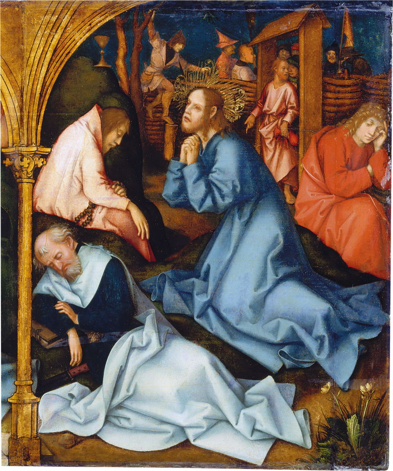 Dominikanskt altarskåp från Frankfurt: Ångesten i trädgården - Hans Holbein den äldre