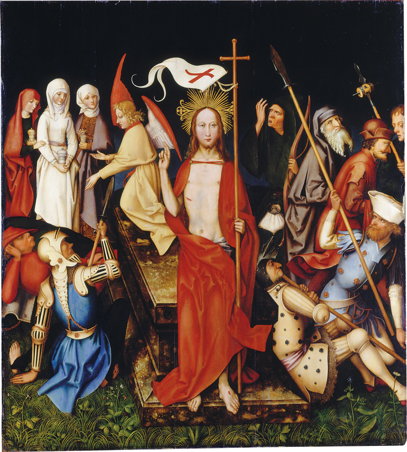 Dominikanskt altarskåp från Frankfurt: Uppståndelsen - Hans Holbein den äldre