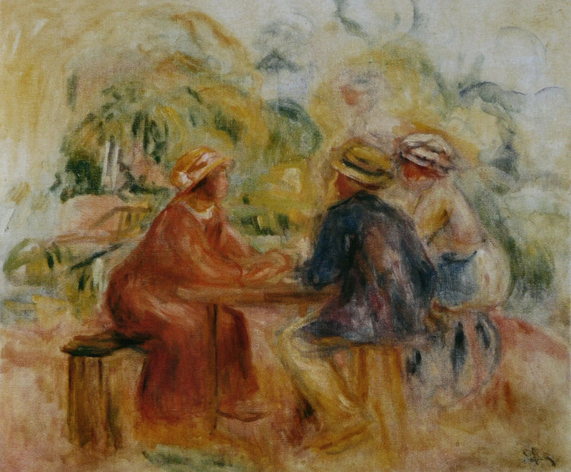 Möte i trädgården - Pierre-Auguste Renoir