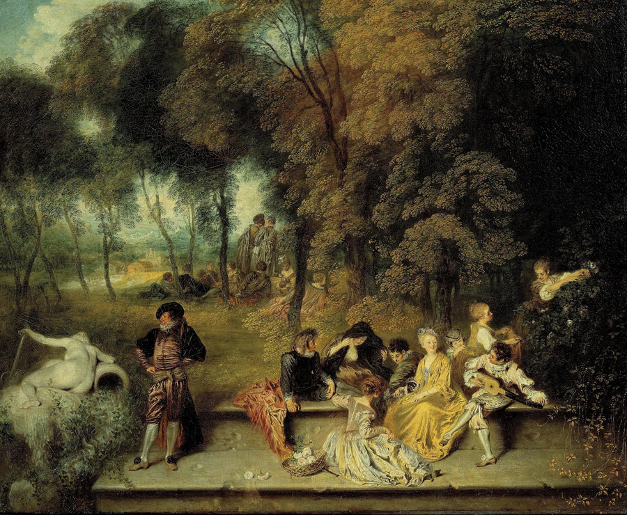 utomhusmöte - Antoine Watteau