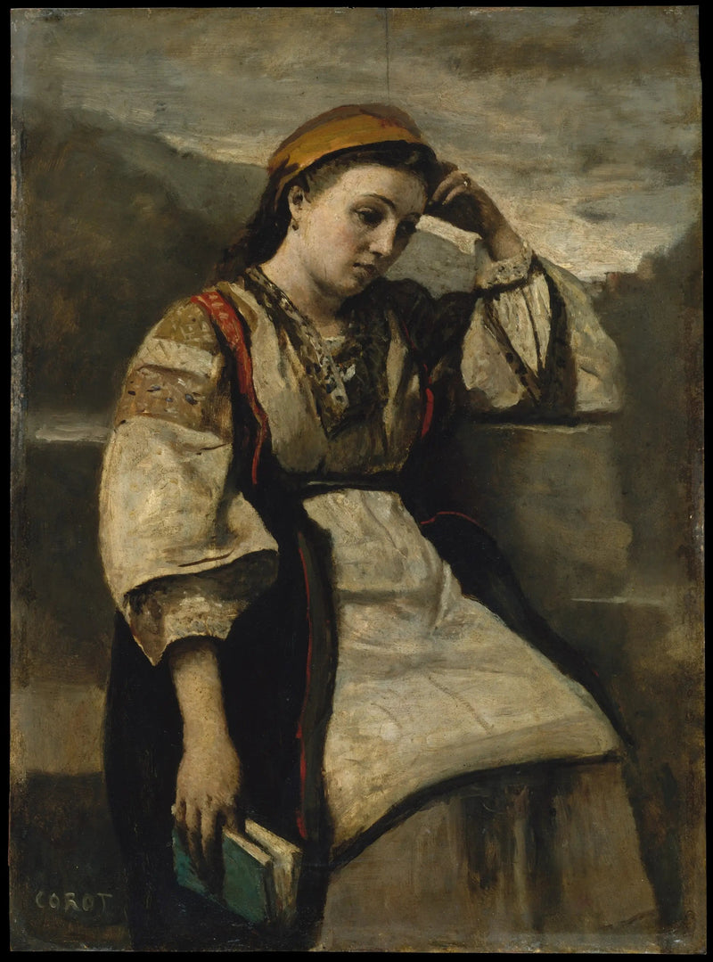 Drömmande - Jean-Baptiste Camille Corot