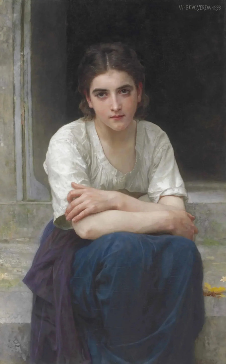 Drömmande på tröskeln - Bouguereau