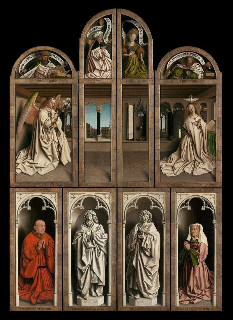 Baksidan av persienner. Inuti rummet. - Jan van Eyck