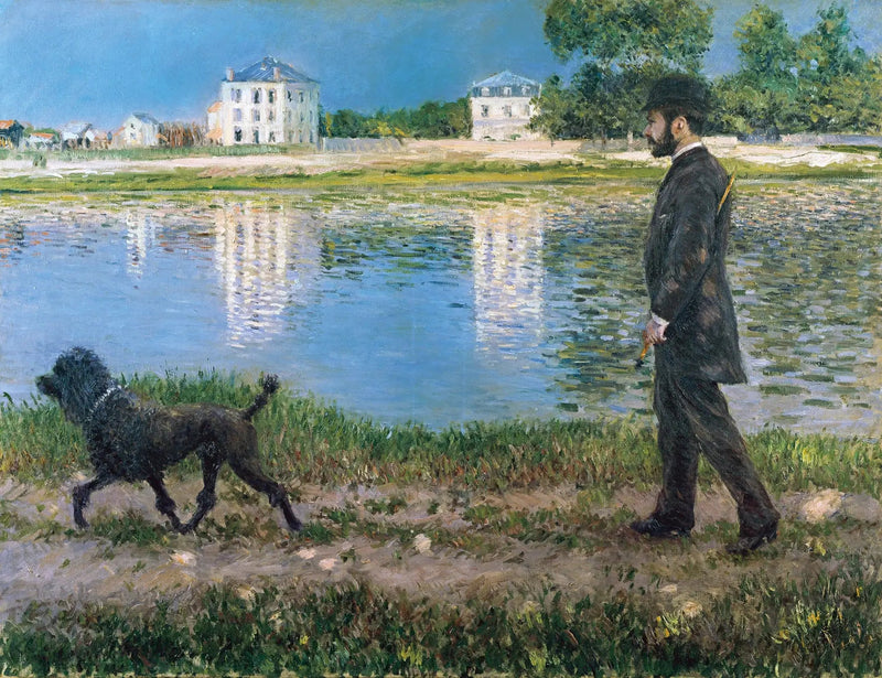 Richard Gallo och hans hund i Petit Gennevilliers - Gustave Caillebotte