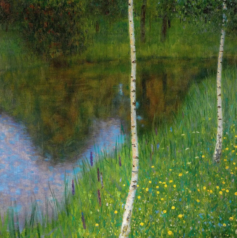 Sjöstrand med björkar - Gustav Klimt