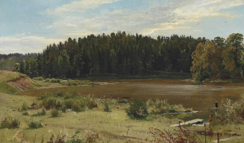 Gyllenflod vid skogskanten - Ivan Chichkine