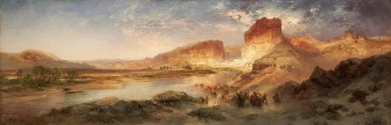 Gröna floden, Wyoming - Thomas Moran