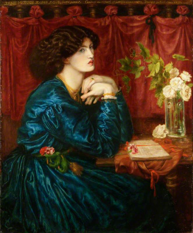 Blå sidenklänning (Jane Morris) - Dante Gabriel Rossetti