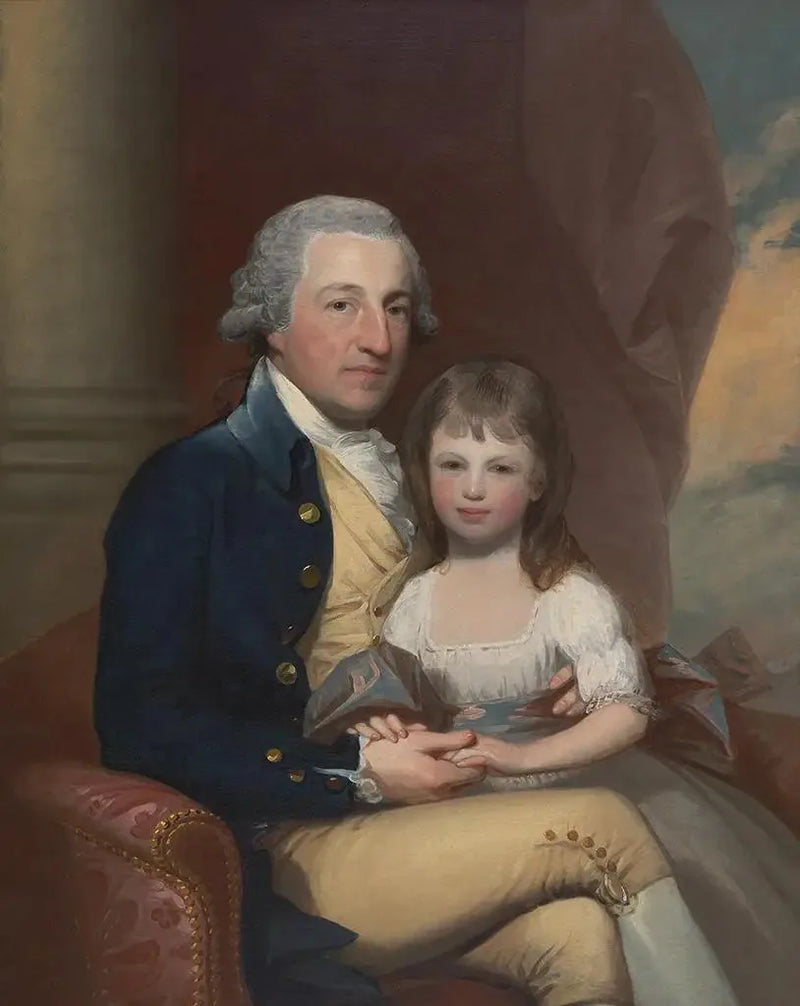 Robert Hare, Sr., och hans dotter Martha - Gilbert Stuart