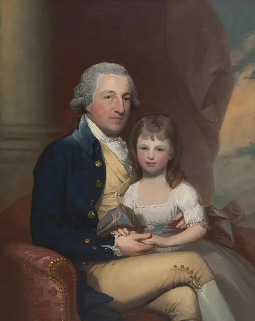 Robert Hare, Sr., och hans dotter Martha - Gilbert Stuart