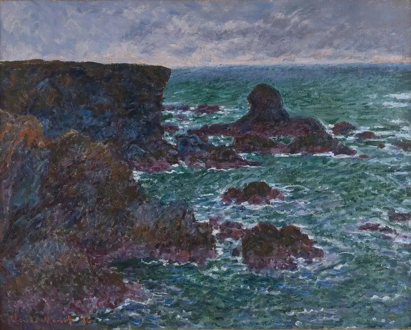 Lejonets klippa, klippor vid Belle-Île - Claude Monet