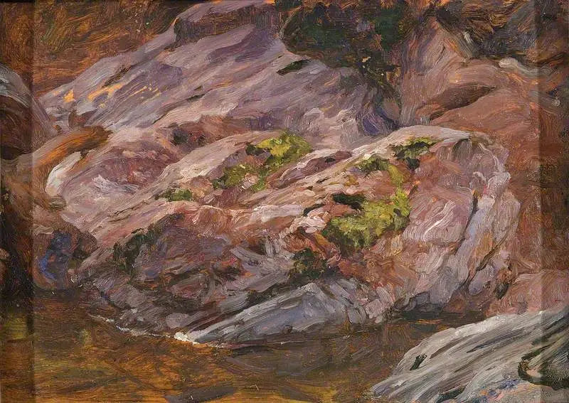 Rosa granitklippor, Findhorn-floden - Frederic Leighton