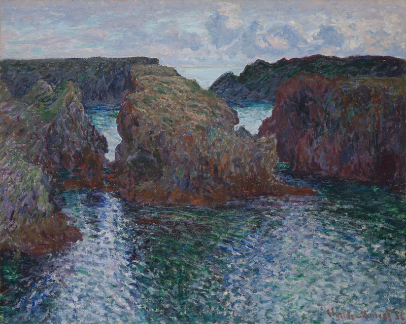 Les Rochers i Port-Goulphar, Belle-Île W1095 - Claude Monet