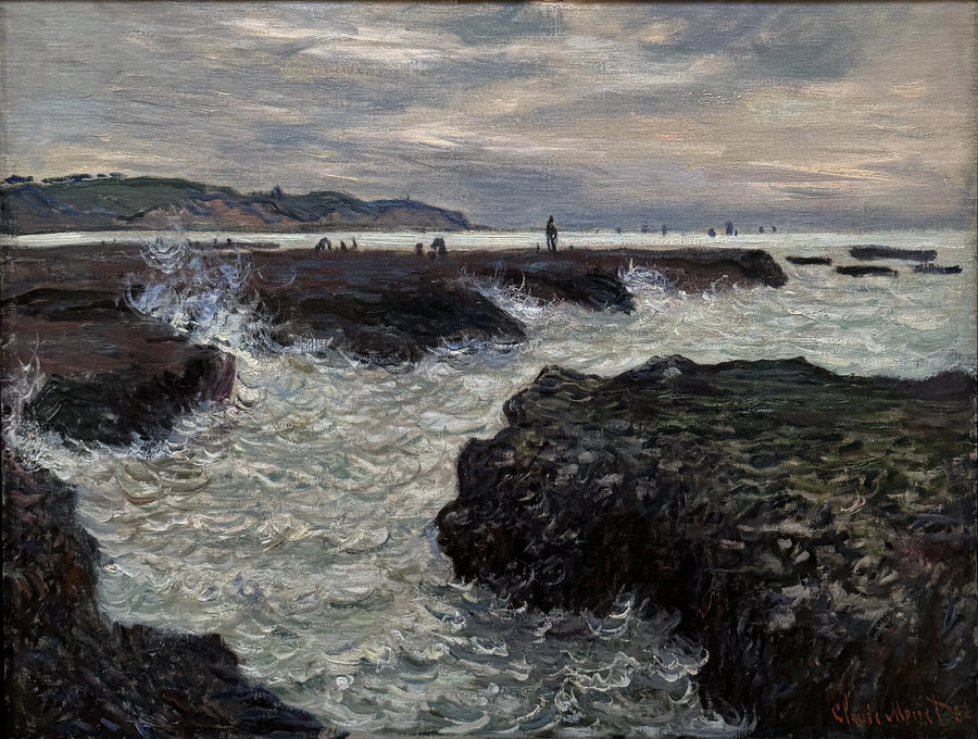 Klipporna vid Pourville, lågvatten. - Claude Monet