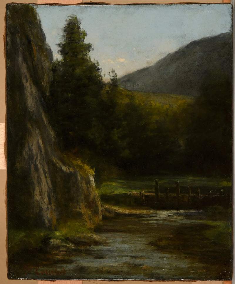 Rochers, granar, bäck - Gustave Courbet