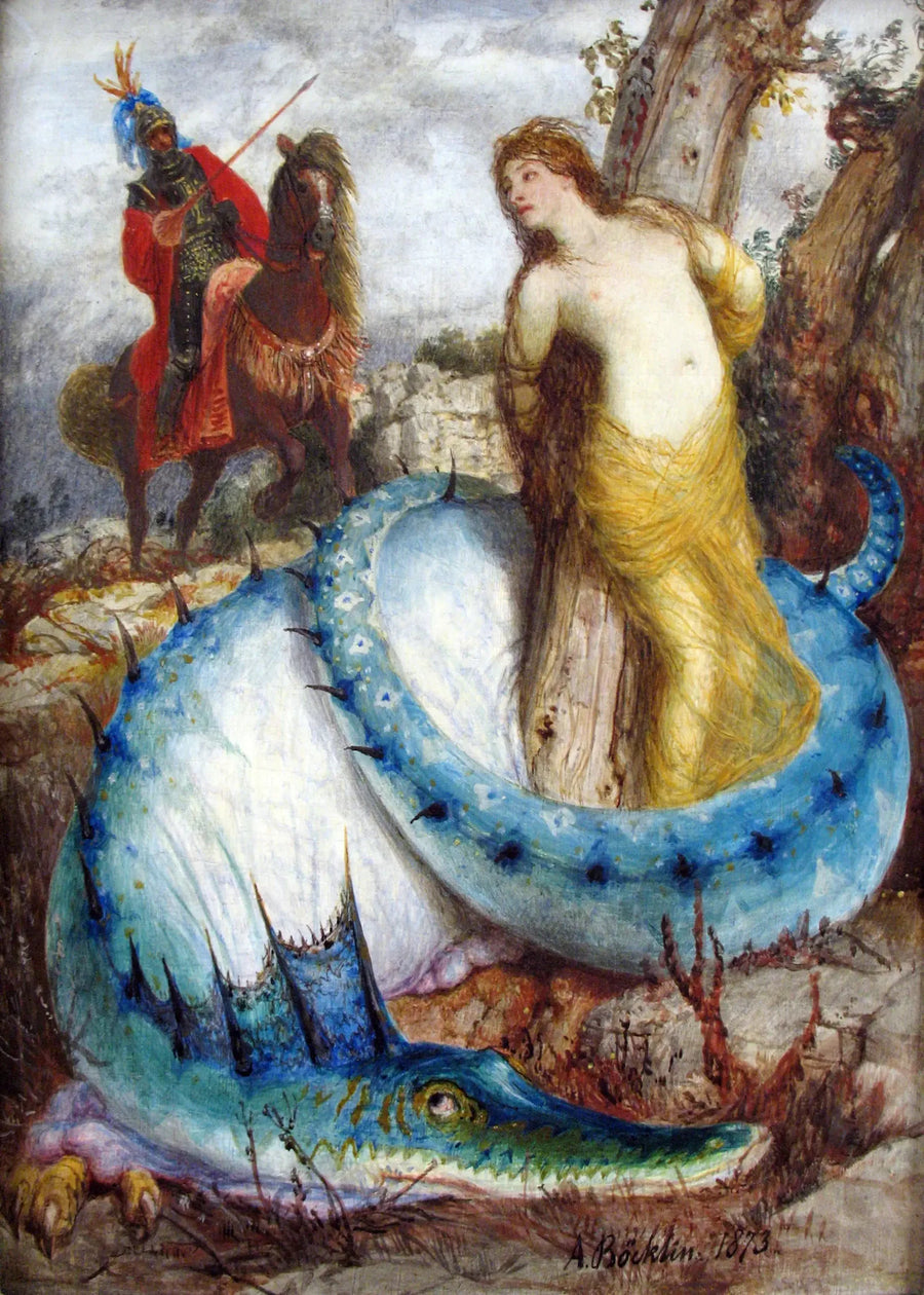 Roger som frigör Angelica - Arnold Böcklin