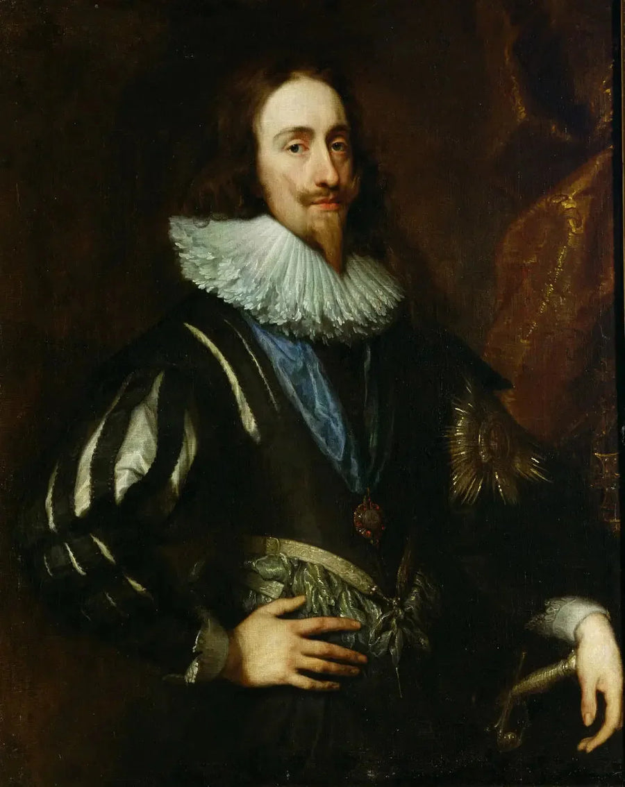 Kung Karl I av England (1600-1649), trekvarts porträtt - Antoine van Dyck