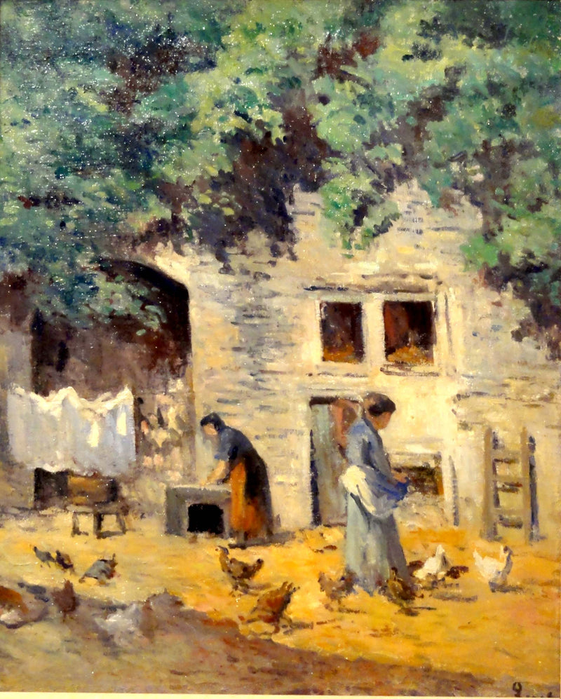 Rolleboise, bondgårdsgård - Maximilien Luce