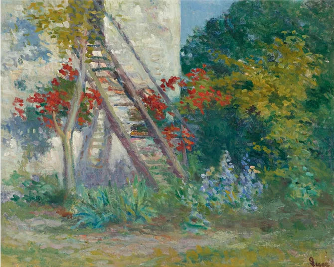 Rolleboise, ateljéns trappa - Maximilien Luce