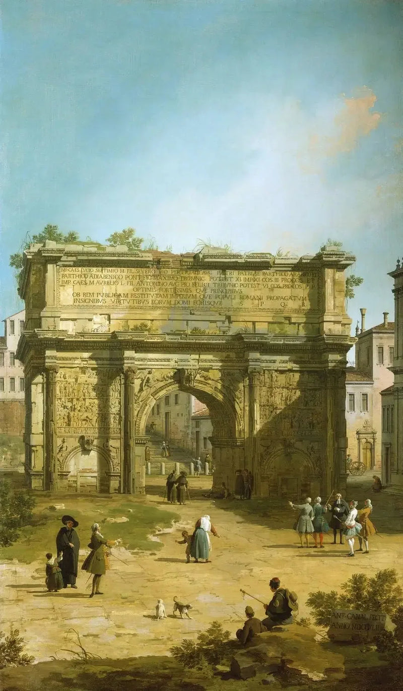 Rom: Den septime Severus-arkaden - Canaletto