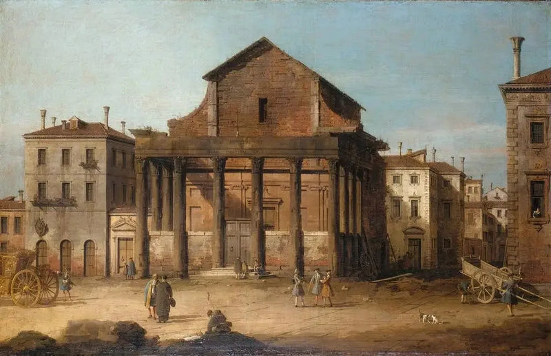 Rom: Antoninus och Faustinas tempel - Canaletto