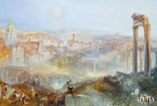 Rome Moderne Campo Vaccino - William Turner - Reproductions de tableaux et peintures haut de gamme