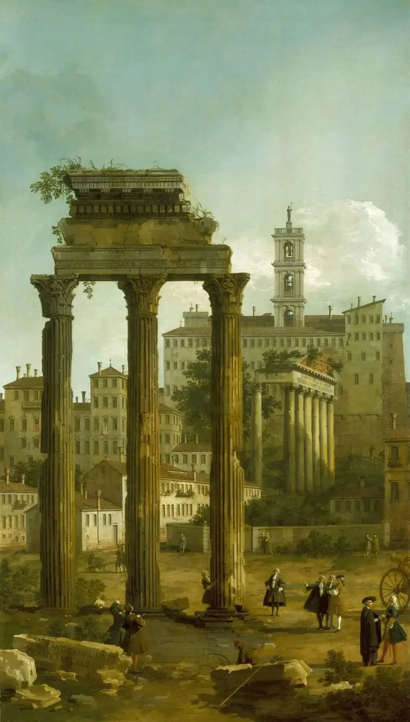 Rom: Forumruiner som vetter mot Capitolium - Canaletto