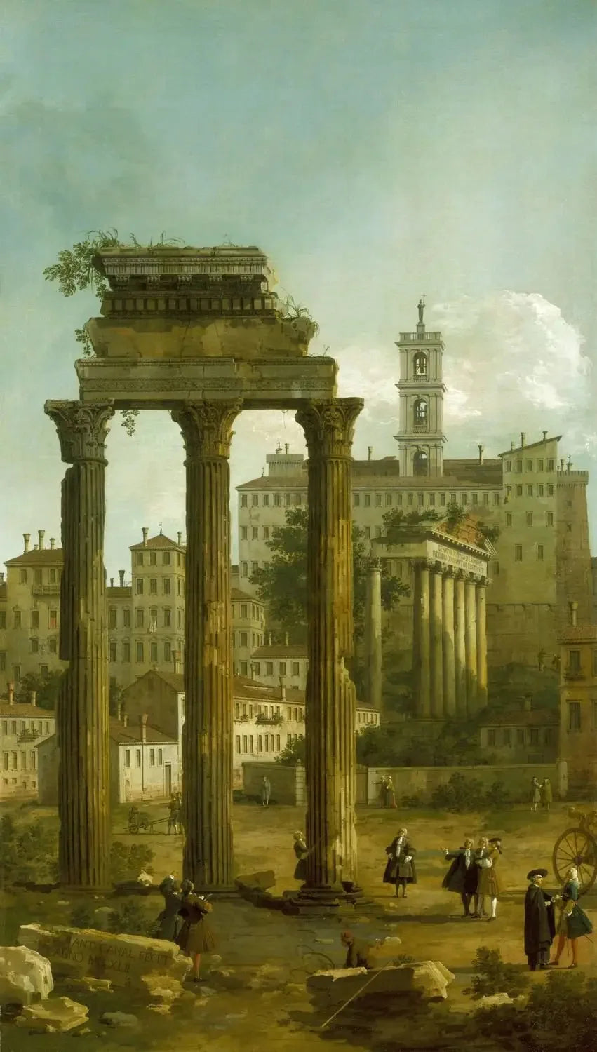 Rom: Forumruiner som vetter mot Capitolium - Canaletto