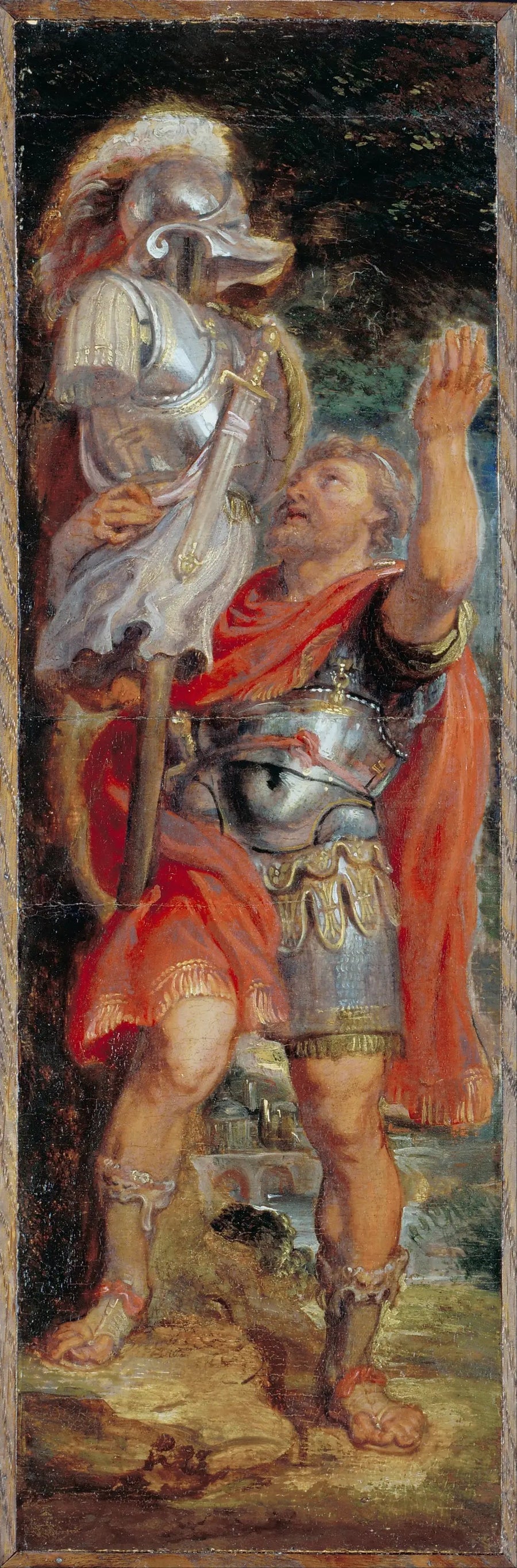 Romulus installerar ett trofé - Peter Paul Rubens