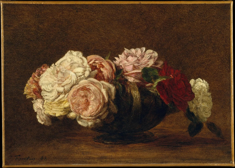 Rosor i en skål - Henri Fantin-Latour