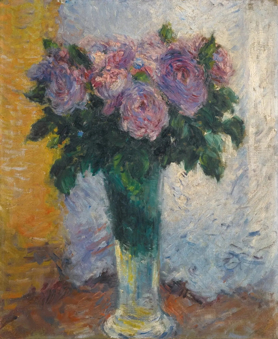 Rosor i en vas - Gustave Caillebotte