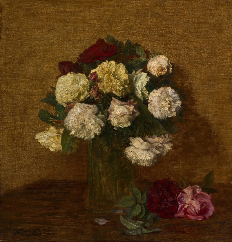 Rosor i en vas - Henri Fantin-Latour