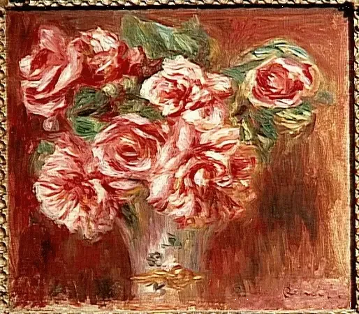 Rosor i en vas - Pierre-Auguste Renoir