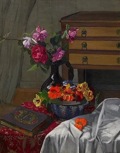 Rosor och kapuciner. - Félix Vallotton