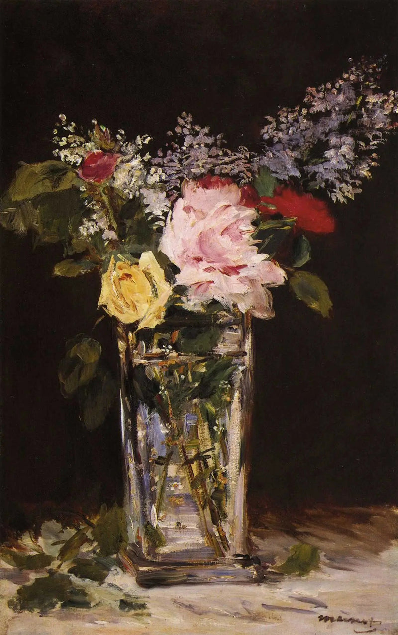 Rosor och syren - Édouard Manet