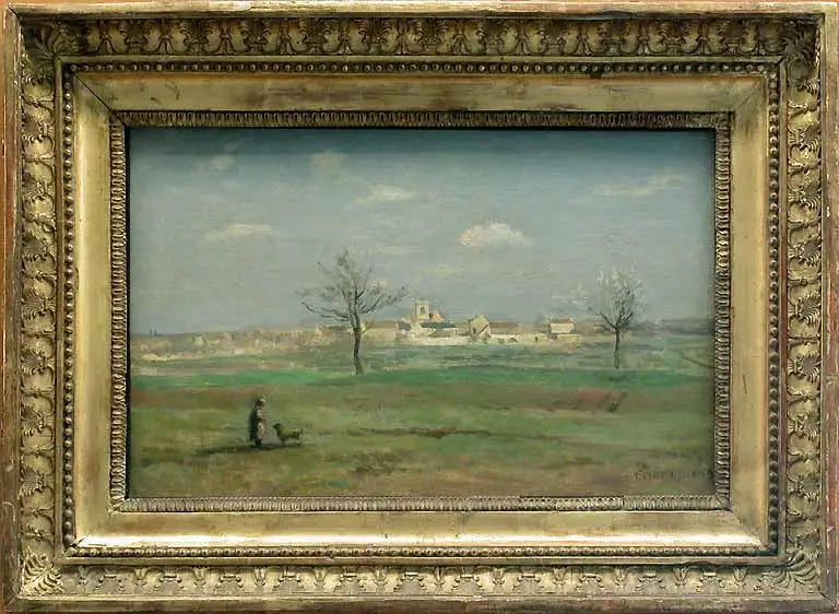 Rosny. Blick över byn på våren - Jean-Baptiste Camille Corot