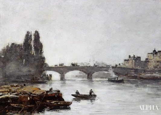 Rouen, the Pont Corneille, Fog Effect - Eugène Boudin - Reproductions de tableaux et peintures haut de gamme