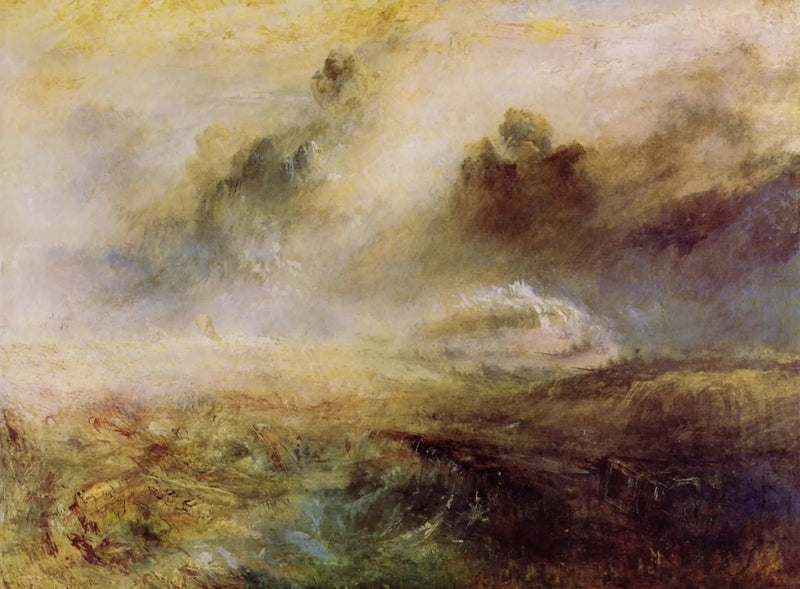 Grov sjö med vrakdelar - J. M. W. Turner