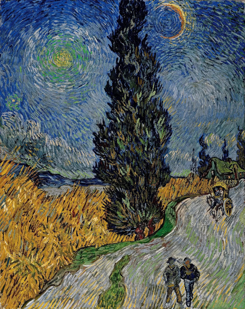 Väg med en cypress och en stjärna - Vincent van Gogh