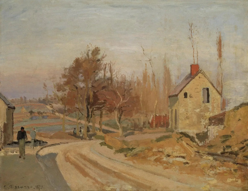Osnyvägen till Pontoise, vit frost - Camille Pissarro