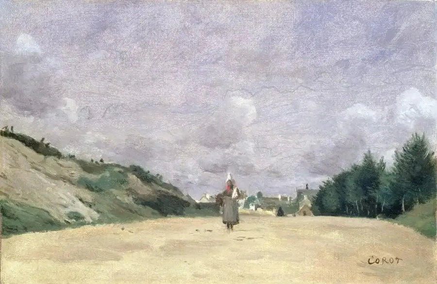 Väg i Normandie - Jean-Baptiste Camille Corot
