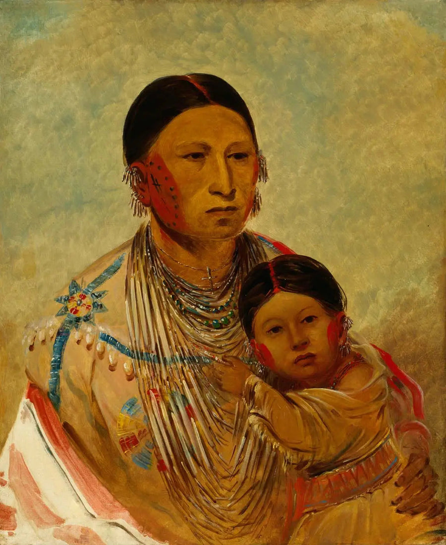 Ru-ton-ye-wee-ma, Pigeon som kvittrar, Kvinnor av Vita Moln - George Catlin
