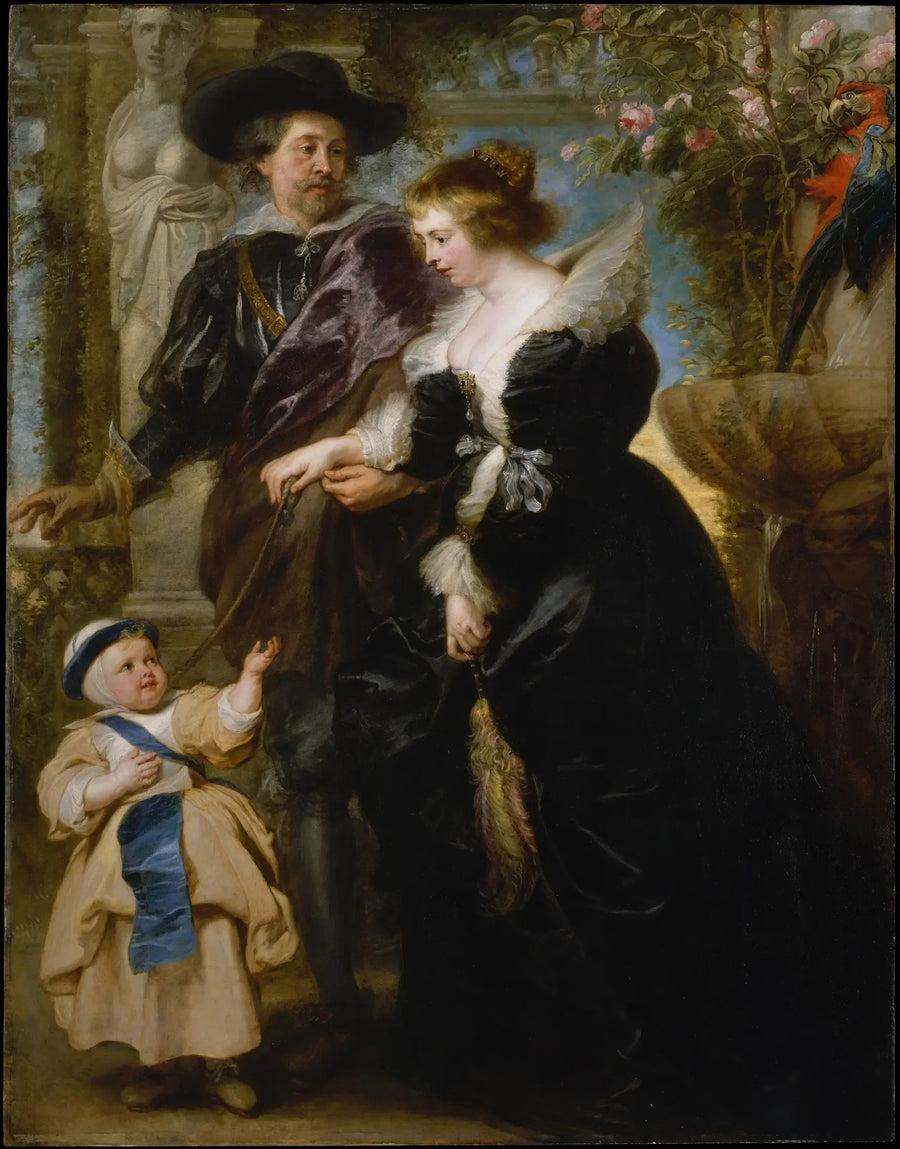 Rubens, hans fru Hélène Fourment (1614-1673) och ett av deras barn - Peter Paul Rubens